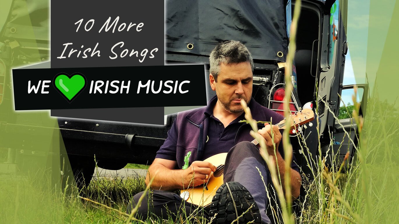 10 More Irish Songs blog feature image showing guide playing music