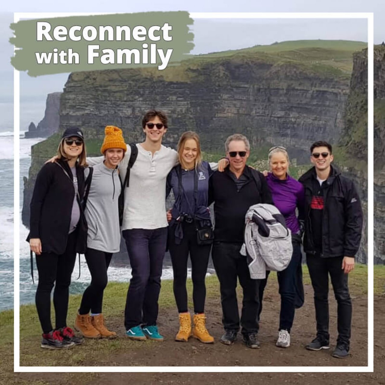 Reconnect with family on the Cliffs of Moher with a private tour of Ireland