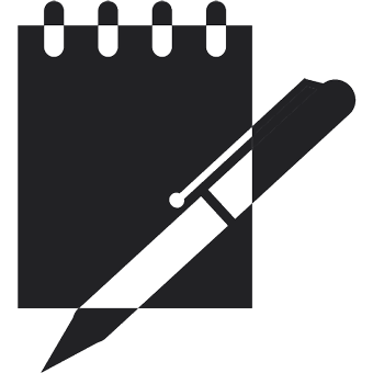 Pen and notepad icon