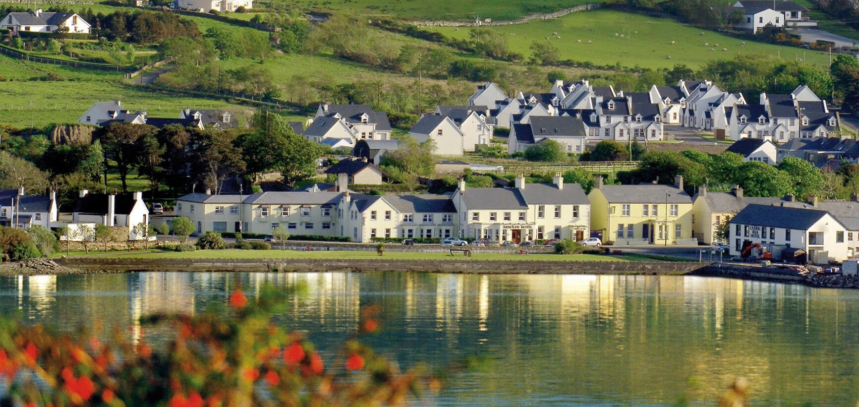 Arnold's Hotel in Dunfanaghy (Donegal, Ireland) from the sea