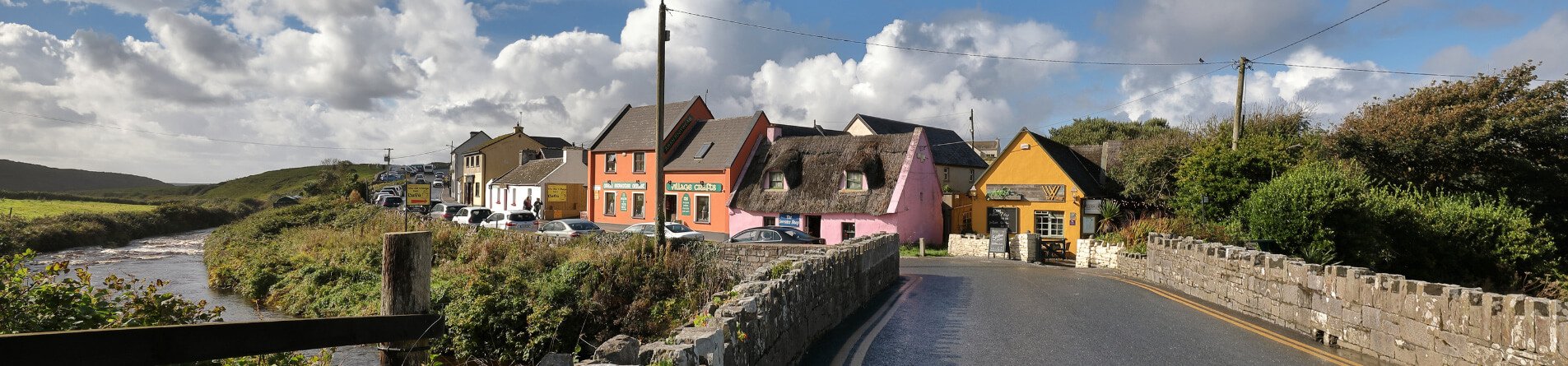 Colourful houses in Doolin village 