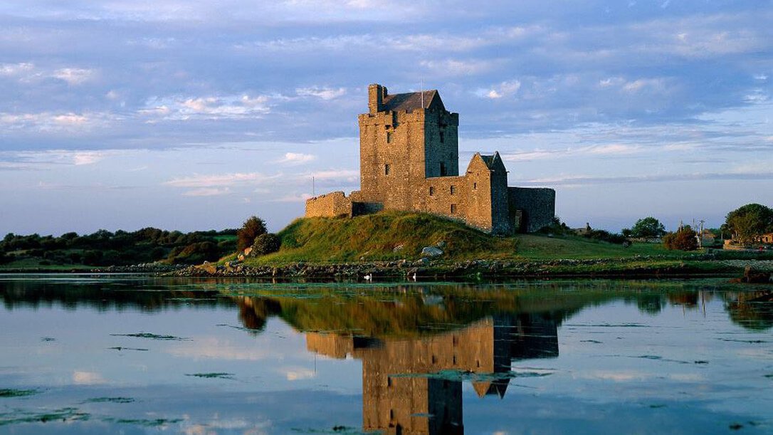 The picturesque Dunguaire Castle on Galway Bay.