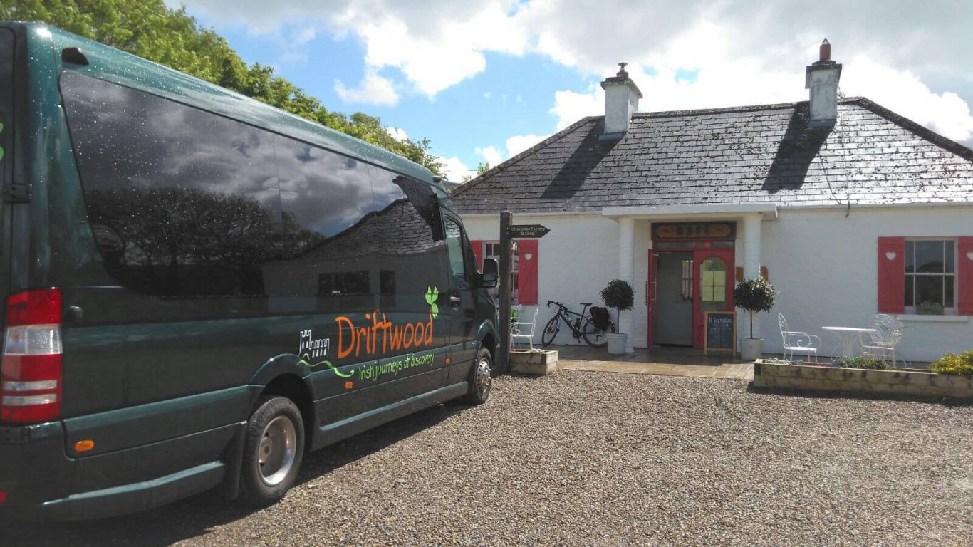 Drifter Tour Vehicle at Hazel Mountain Chocolate in Ireland