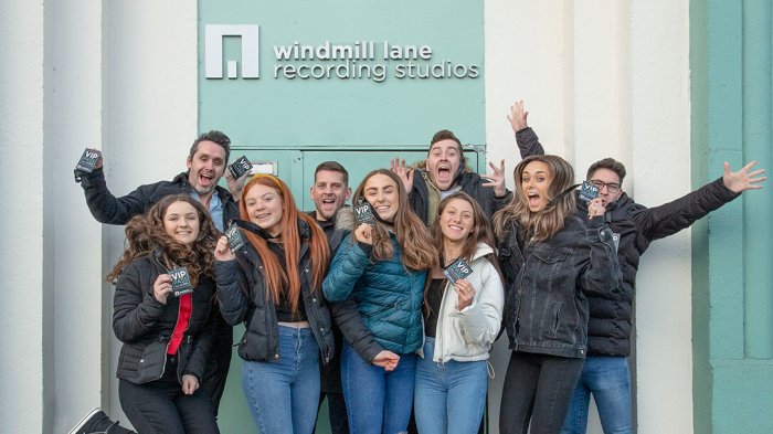 Tour Group at Windmill Lane Recording Studios in Dublin