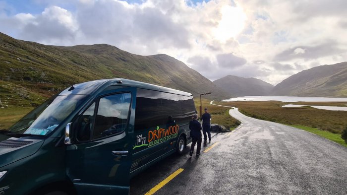 Driftwood Tour Vehicle in the Doolough Valley in Ireland