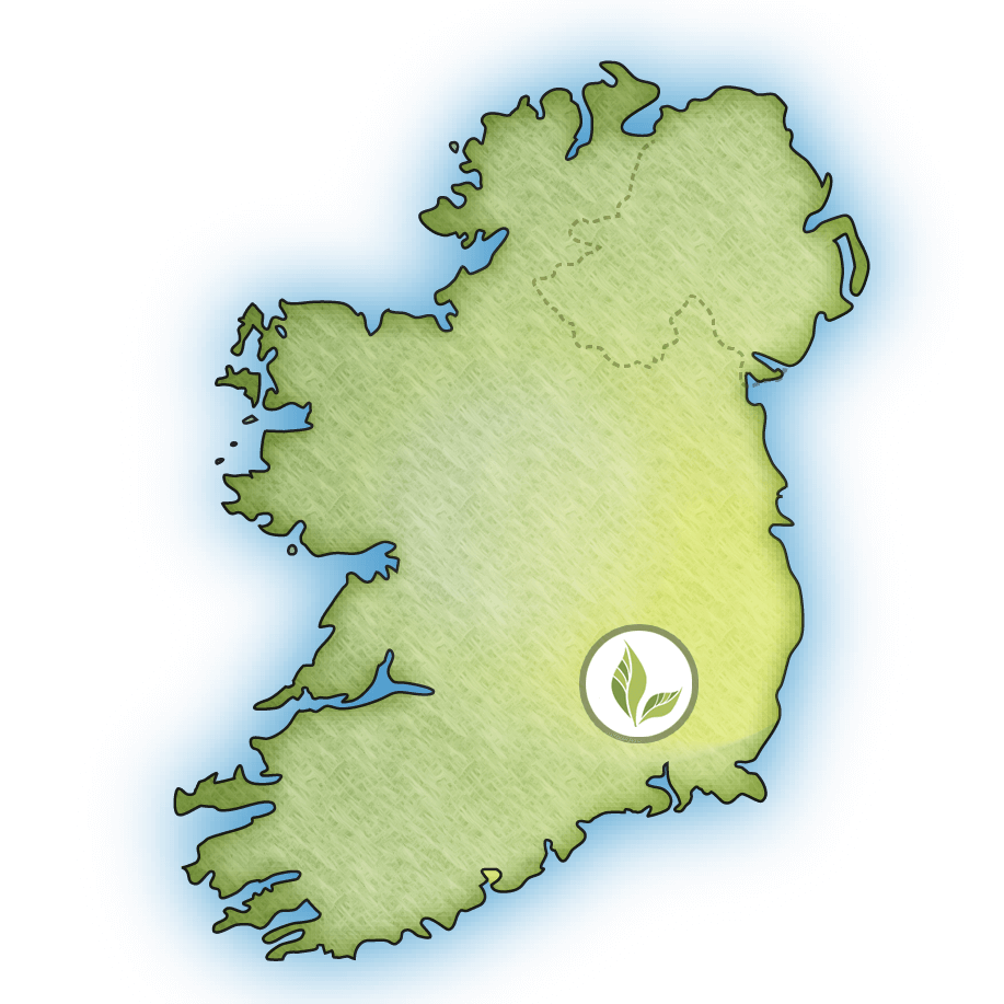 Illustrated Ireland map showing location of hotel