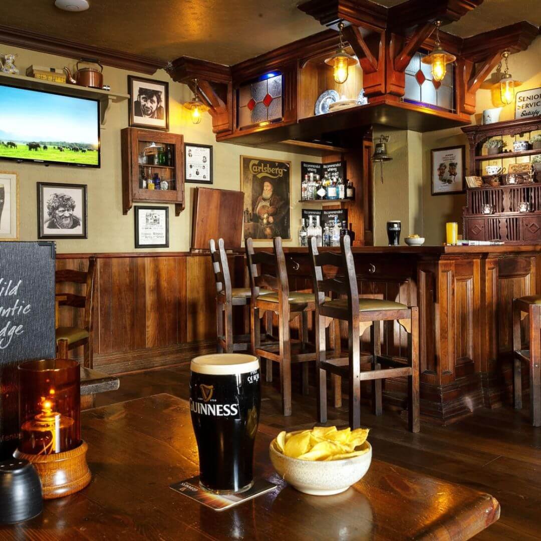 The wild atlantic lodge bar in ballyvaughan