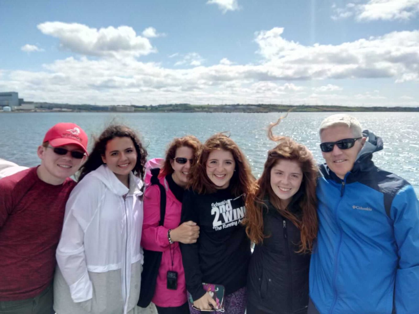 Group on board the Shannon ferry