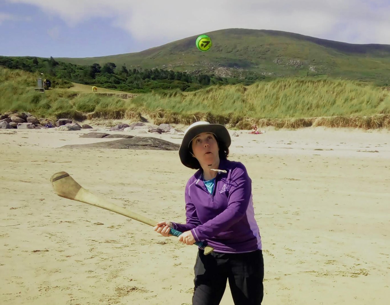 Hurling on the beach in Ireland