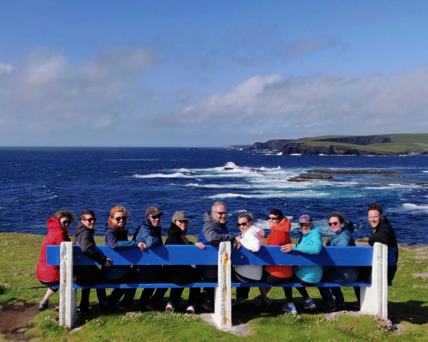 Group at Kilkee cliffs