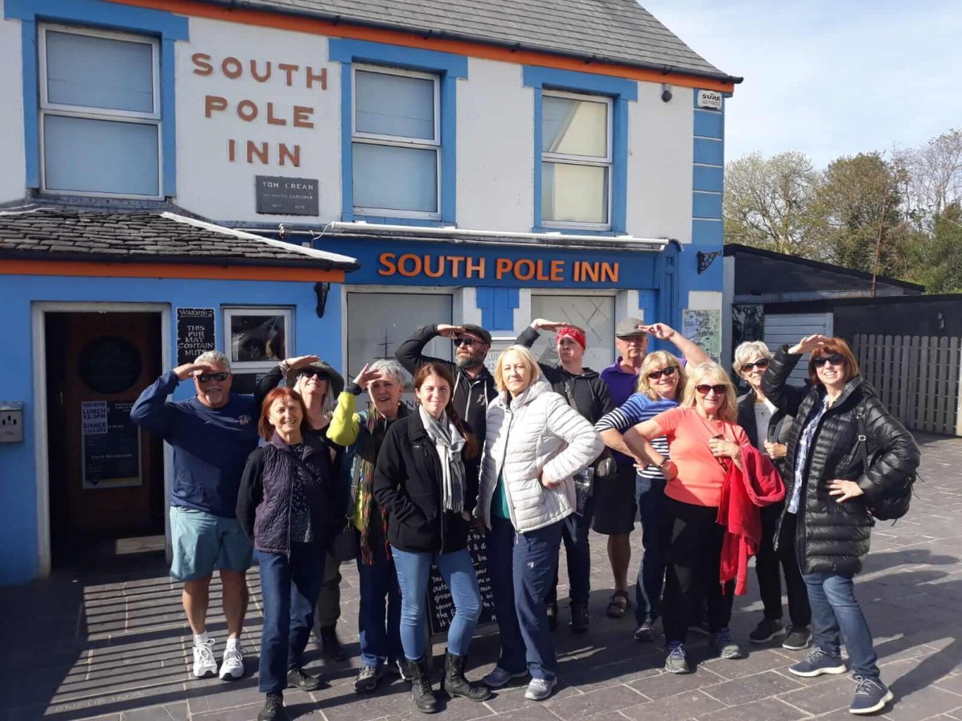 Group on an Ireland music and pub tour in South Pole Inn, Kerry