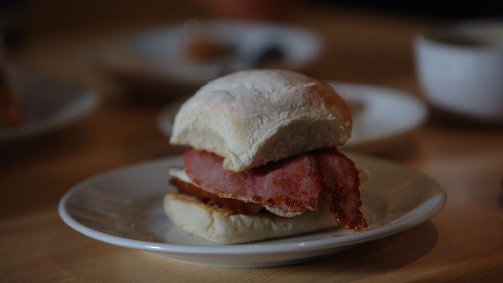 Waterford Blaa bacon bread roll from Ireland