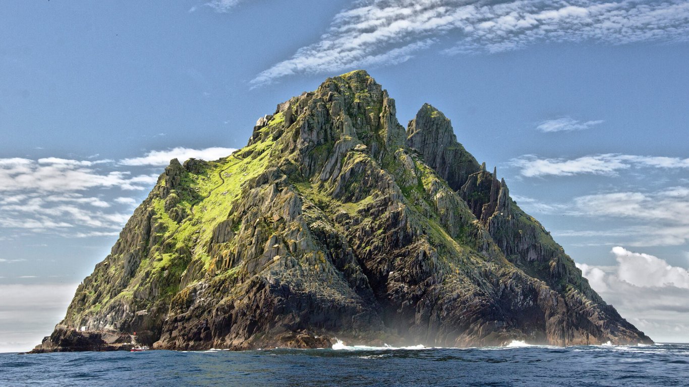 Skellig Michael island in Ireland