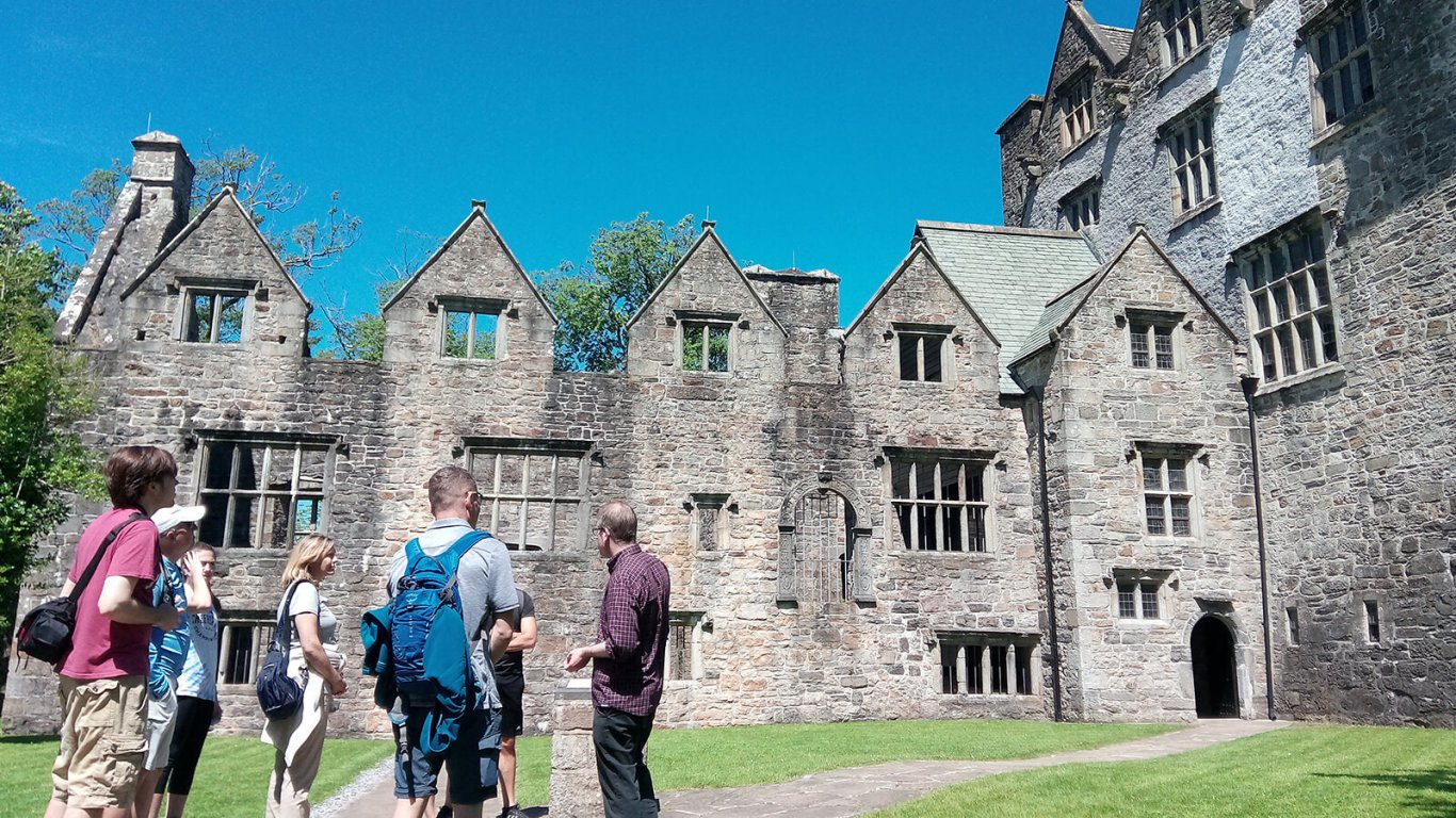 Tour group visit Donegal Castle in Ireland