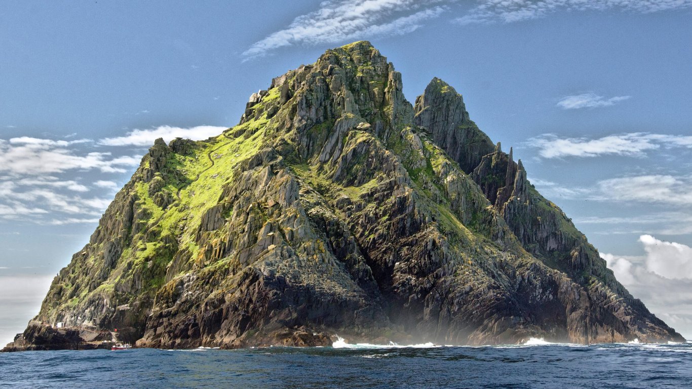 Skellig Michael island in Ireland