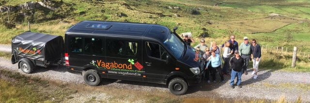 Vagabond Tour Group exploring Ireland with vehicle