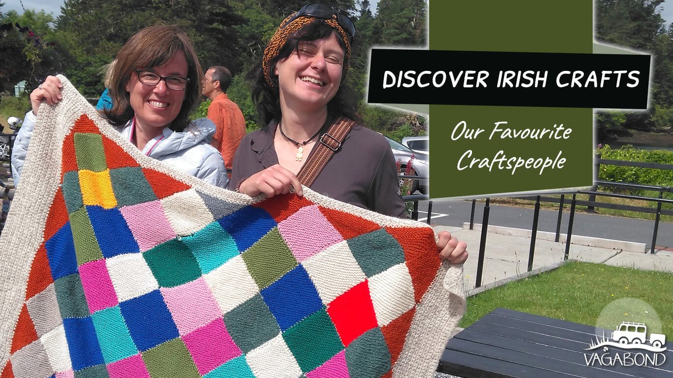 Best Irish crafts blog feature image with a quilt