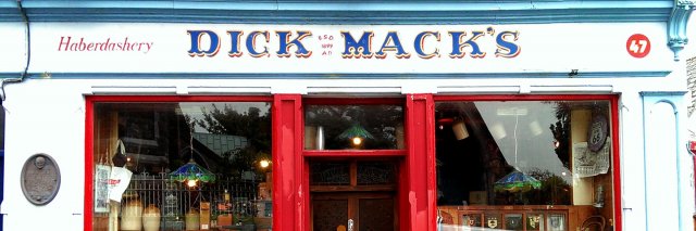 Colourful exterior of Dingle pub in Ireland Dick Mack's