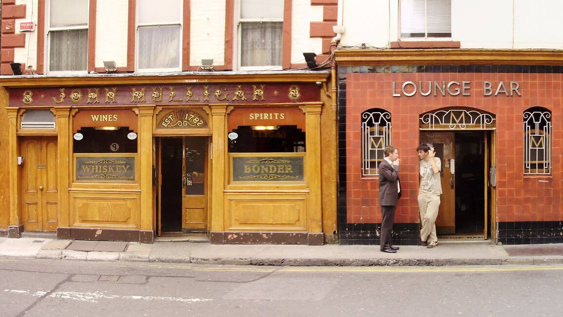 The exterior of Mulligan's in Poolbeg Street, Dublin, Ireland