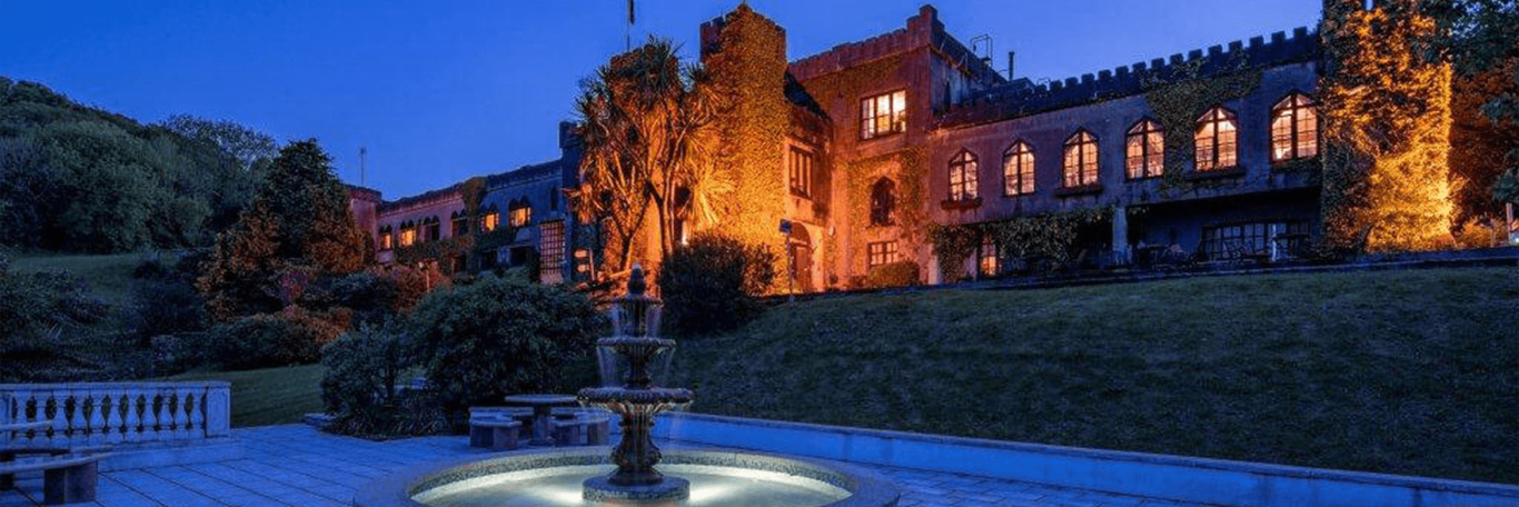 Exterior of the Abbeyglen Castle hotel in Ireland