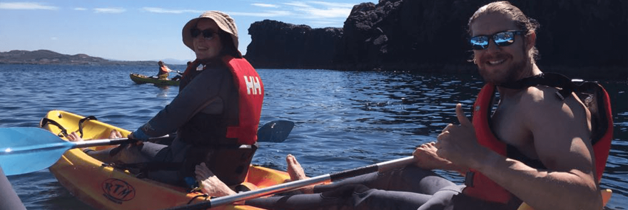 Vagabond guests kayaking in Dingle Bay