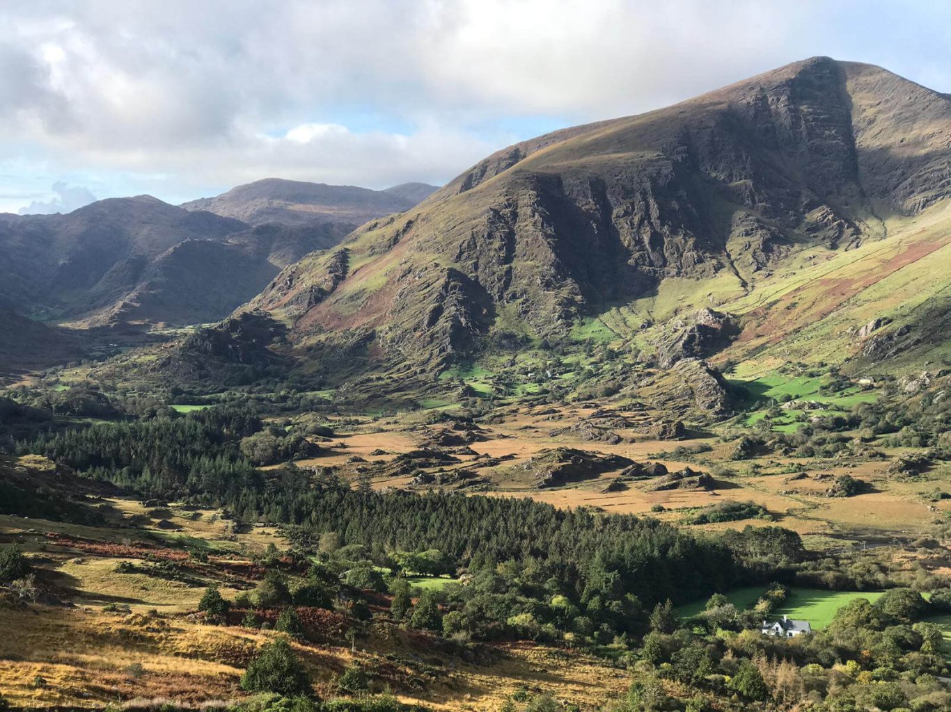 Scenic valley and mountains in Kerry, Ireland