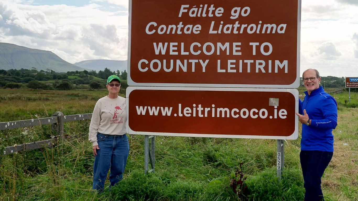 These two tour guests traced their Irish ancestry to a great-great-great-great-great-grandfather who left Leitrim in Ireland to emigrate to the USA