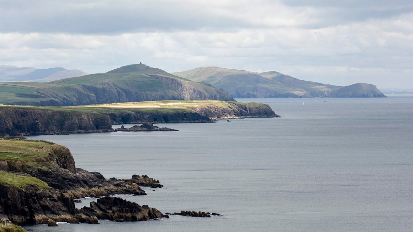 A view of the coastline on the Dingle peninsula