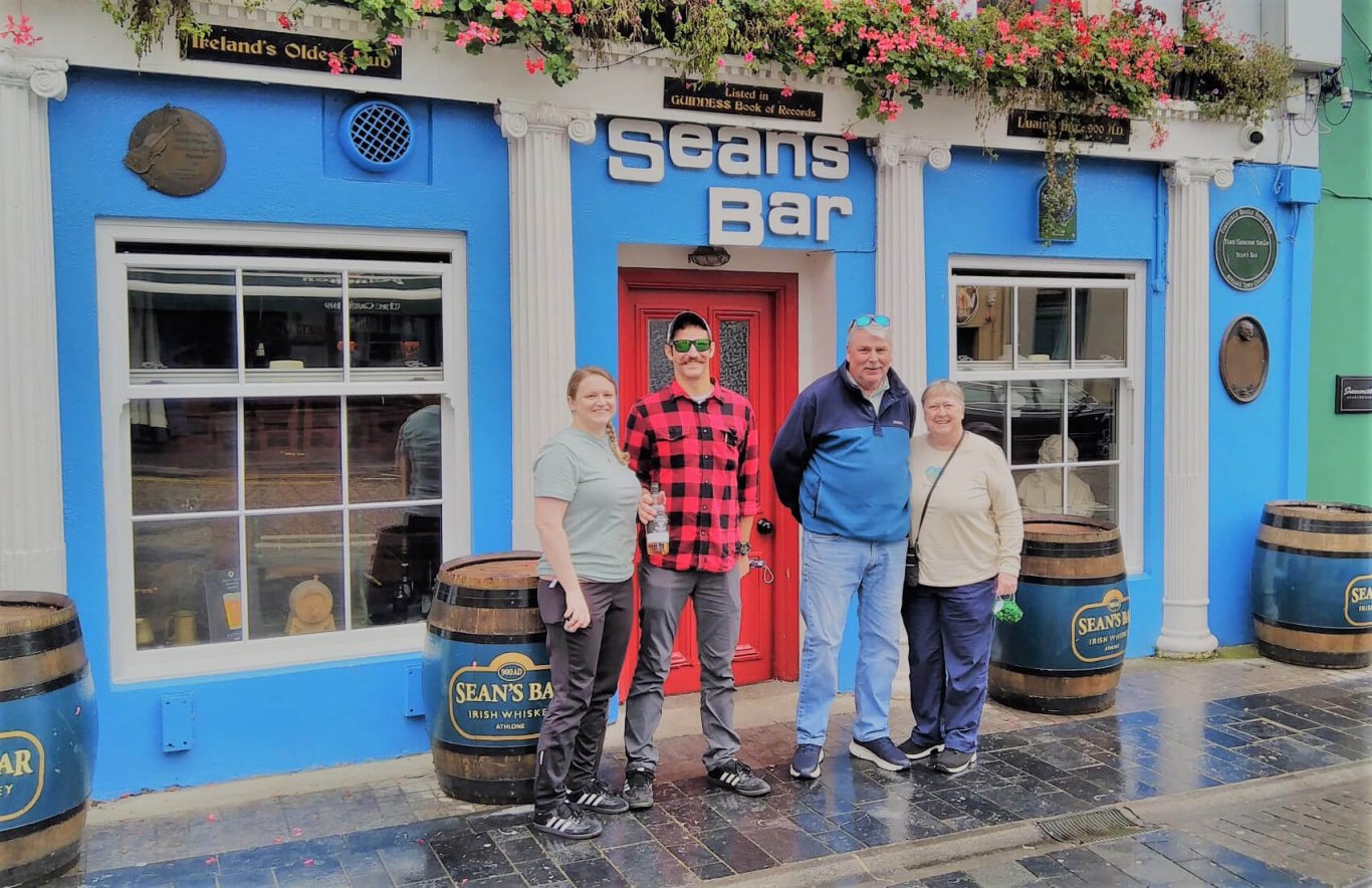 Sean's Bar in Athlone on a 7 Day tour of Ireland