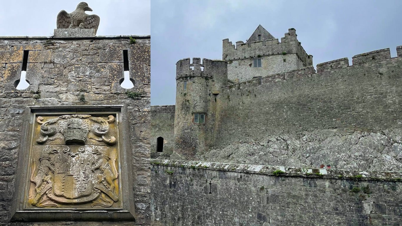 Cahir Castle with crest