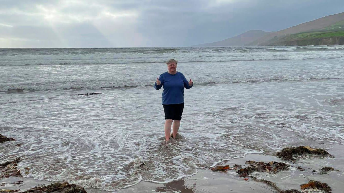 Guest in the Atlantic Ocean on a 7 day Ireland tour