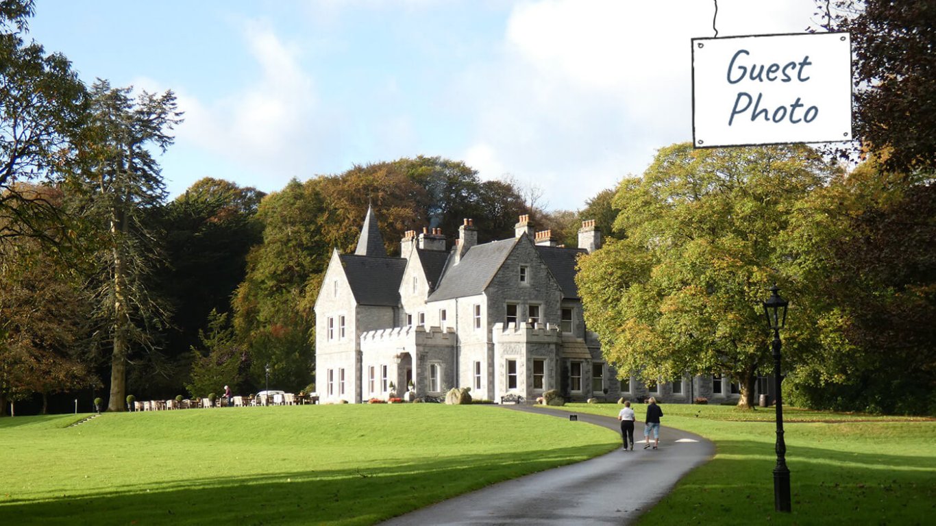 Mount Falcon Hotel exterior in Ireland