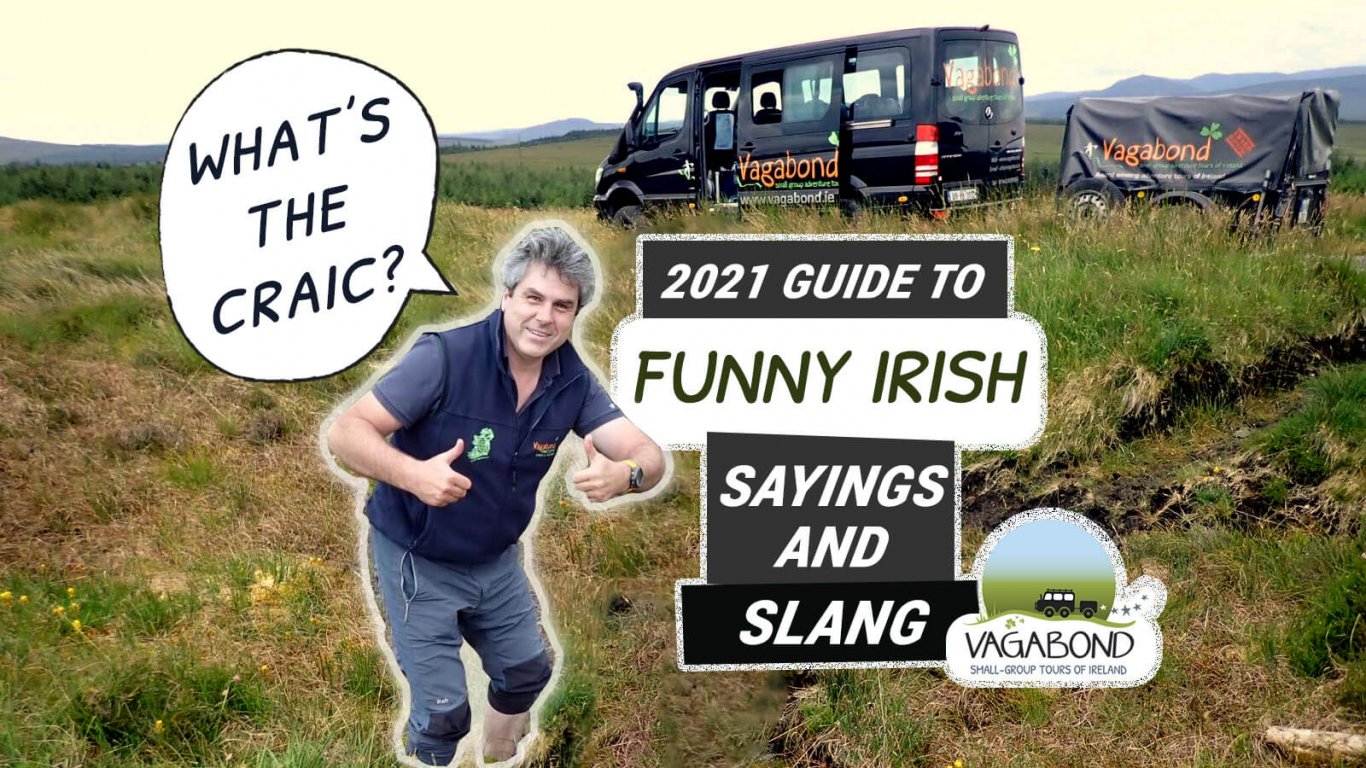 Tour guide Tim in an Ireland bog saying what's the craic