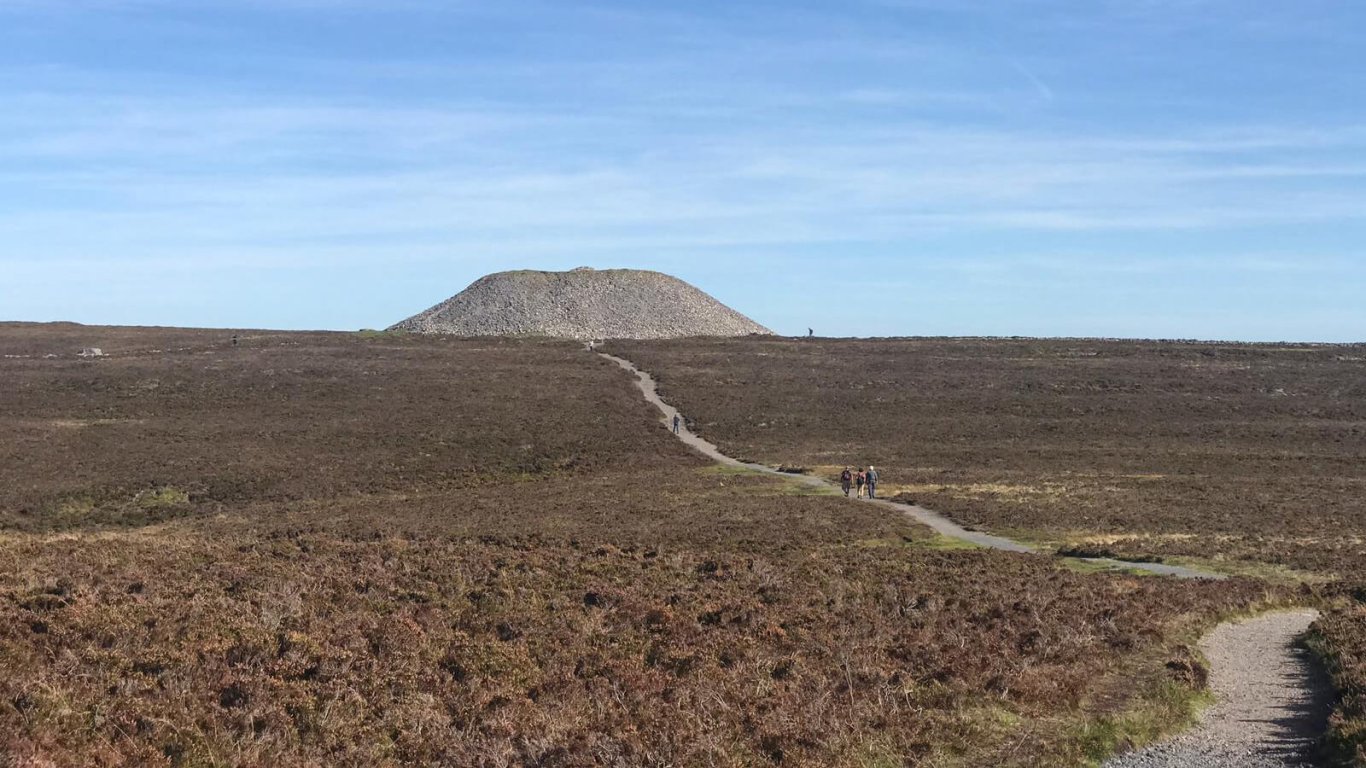 The path up to the summit of Knocknarea in Sligo, Ireland