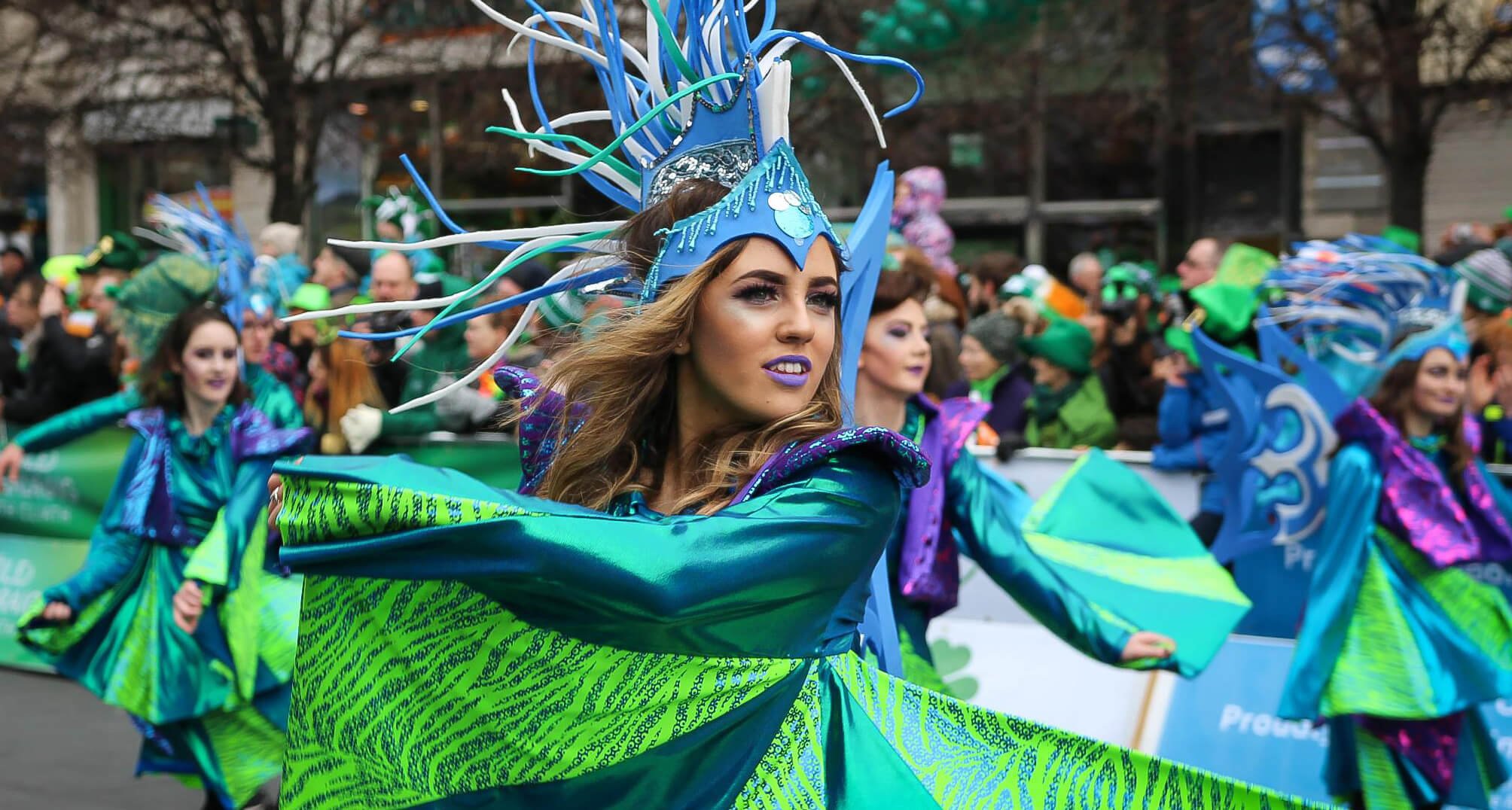 A St Patrick's Festival performs in spring in Ireland
