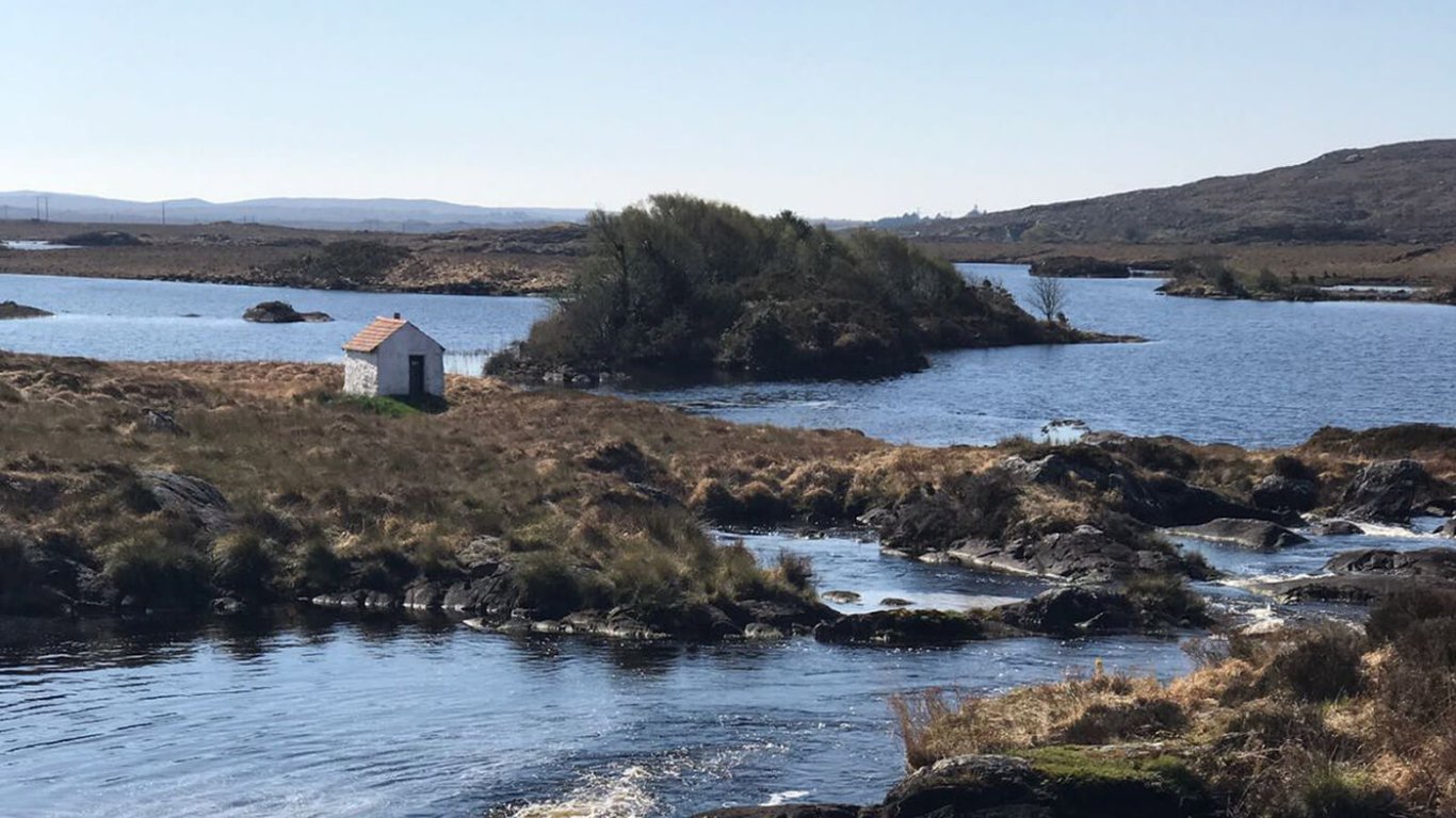 A leprechaun house among the lakes of connemara