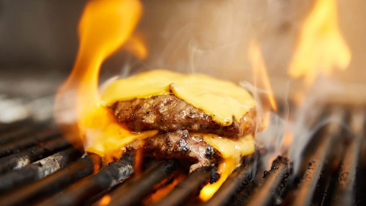 Flame grilled burger at Bujo in Dublin