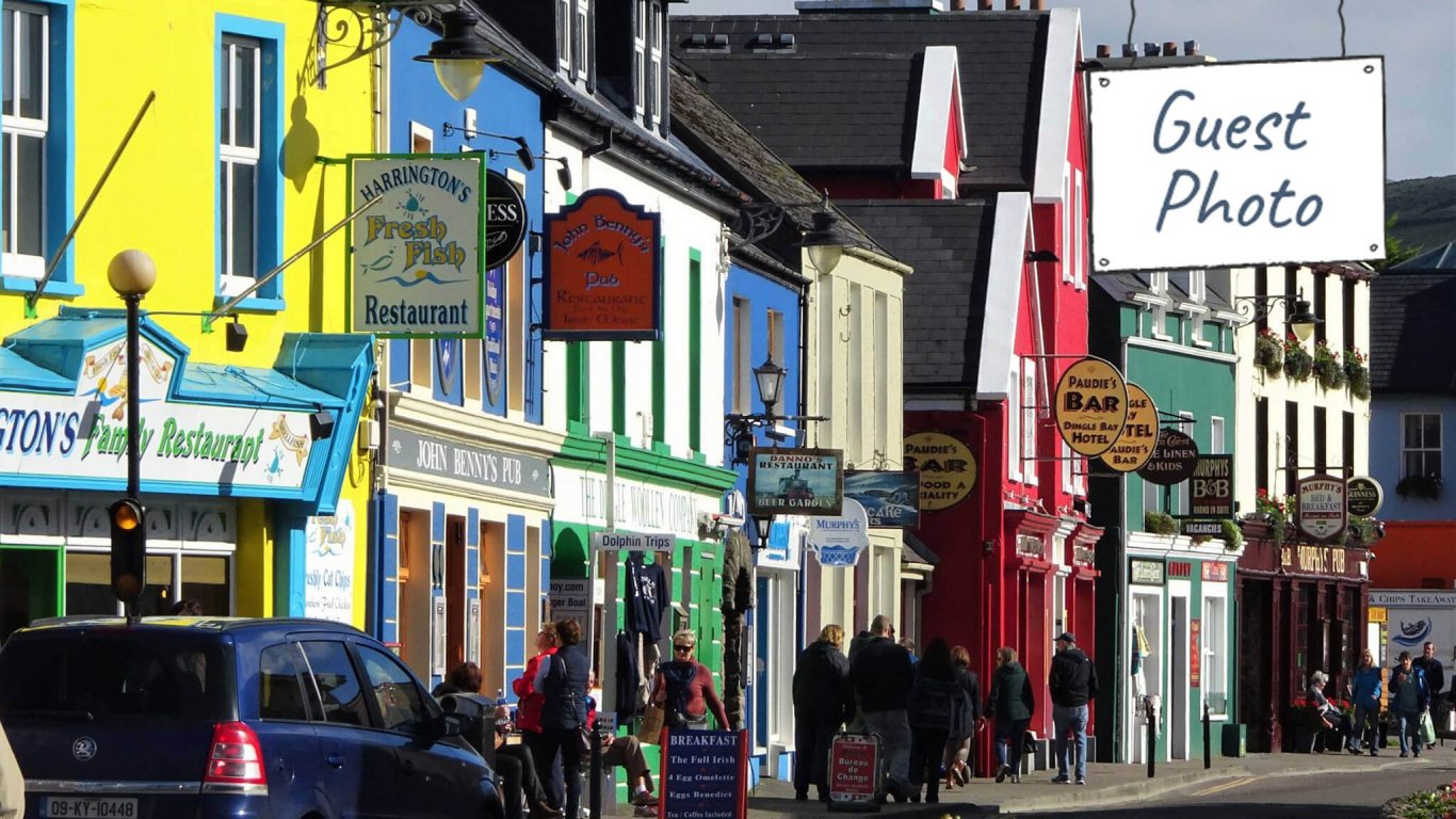 Dingle street in Ireland