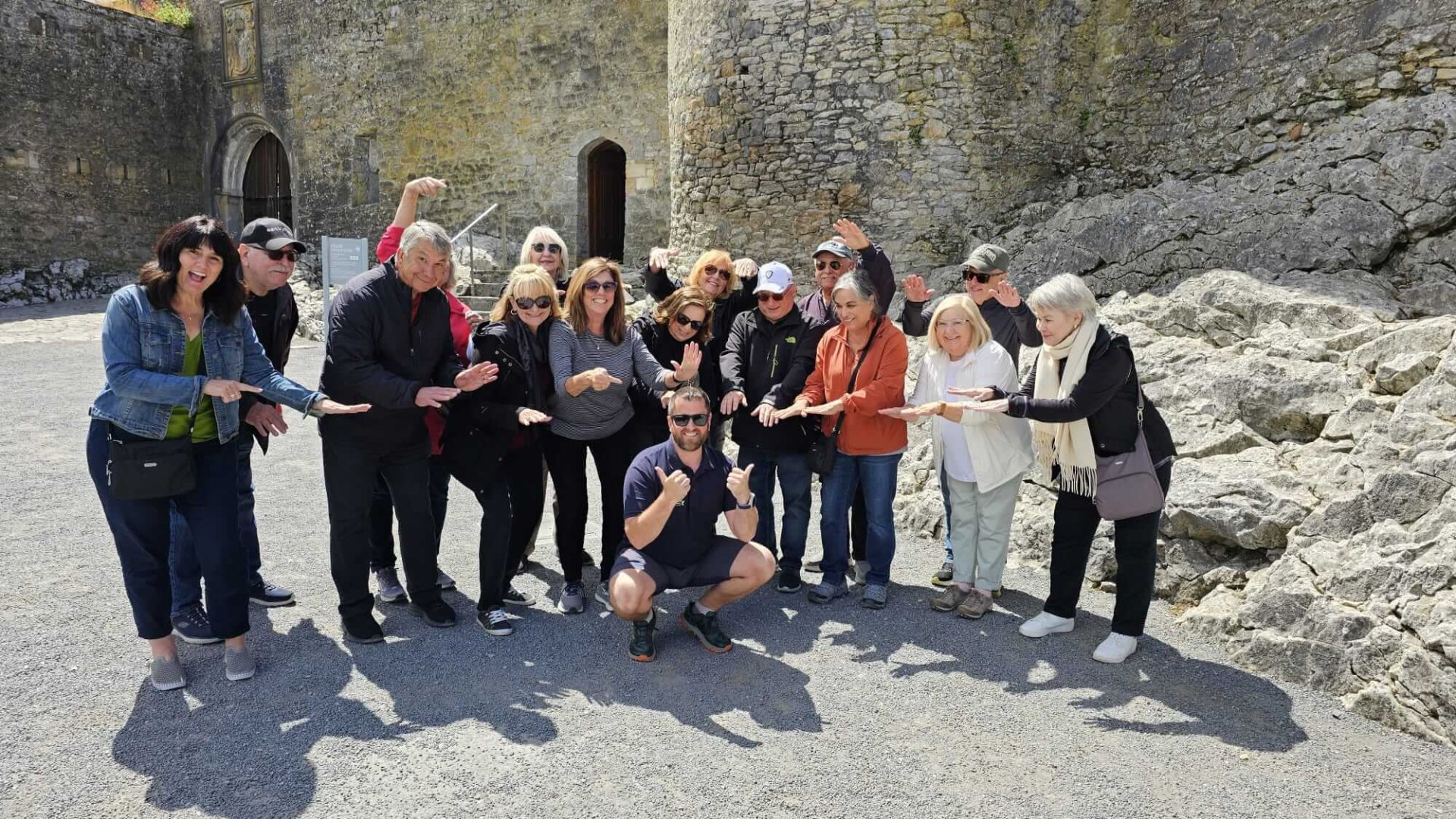 Ireland tour guide with tour group