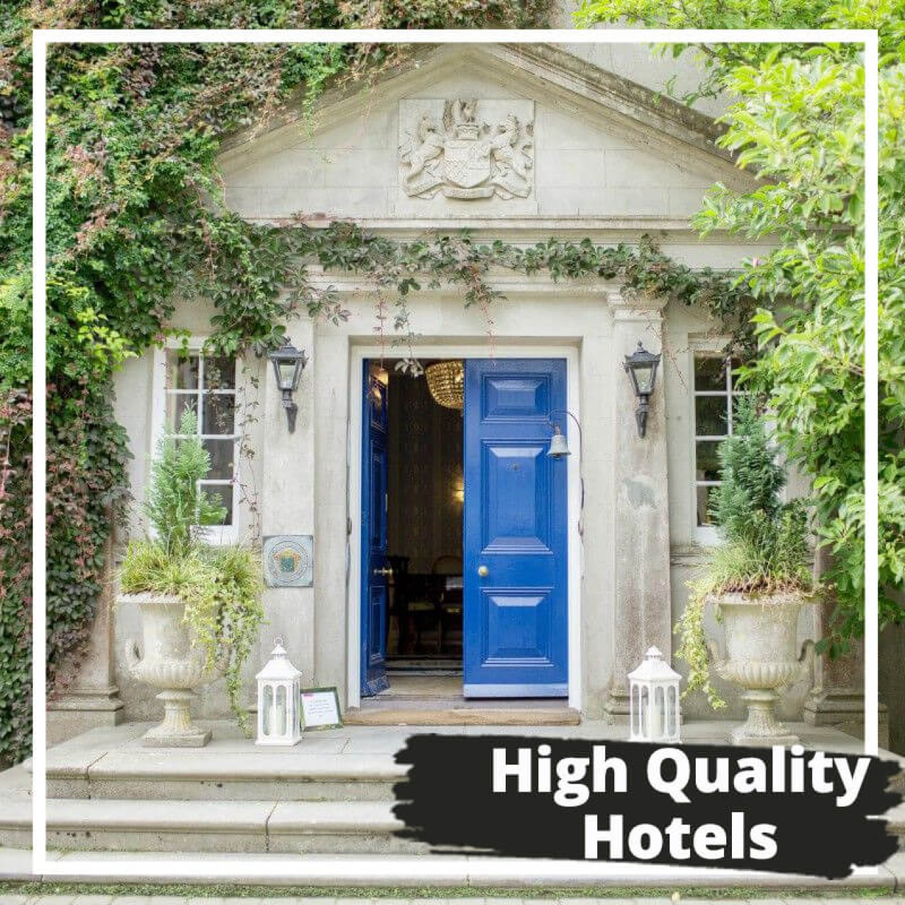 High Quality hotels photo wall blue door