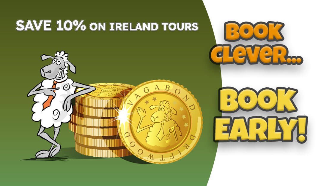Be clever, book Ireland tours early with cartoon sheep and coins