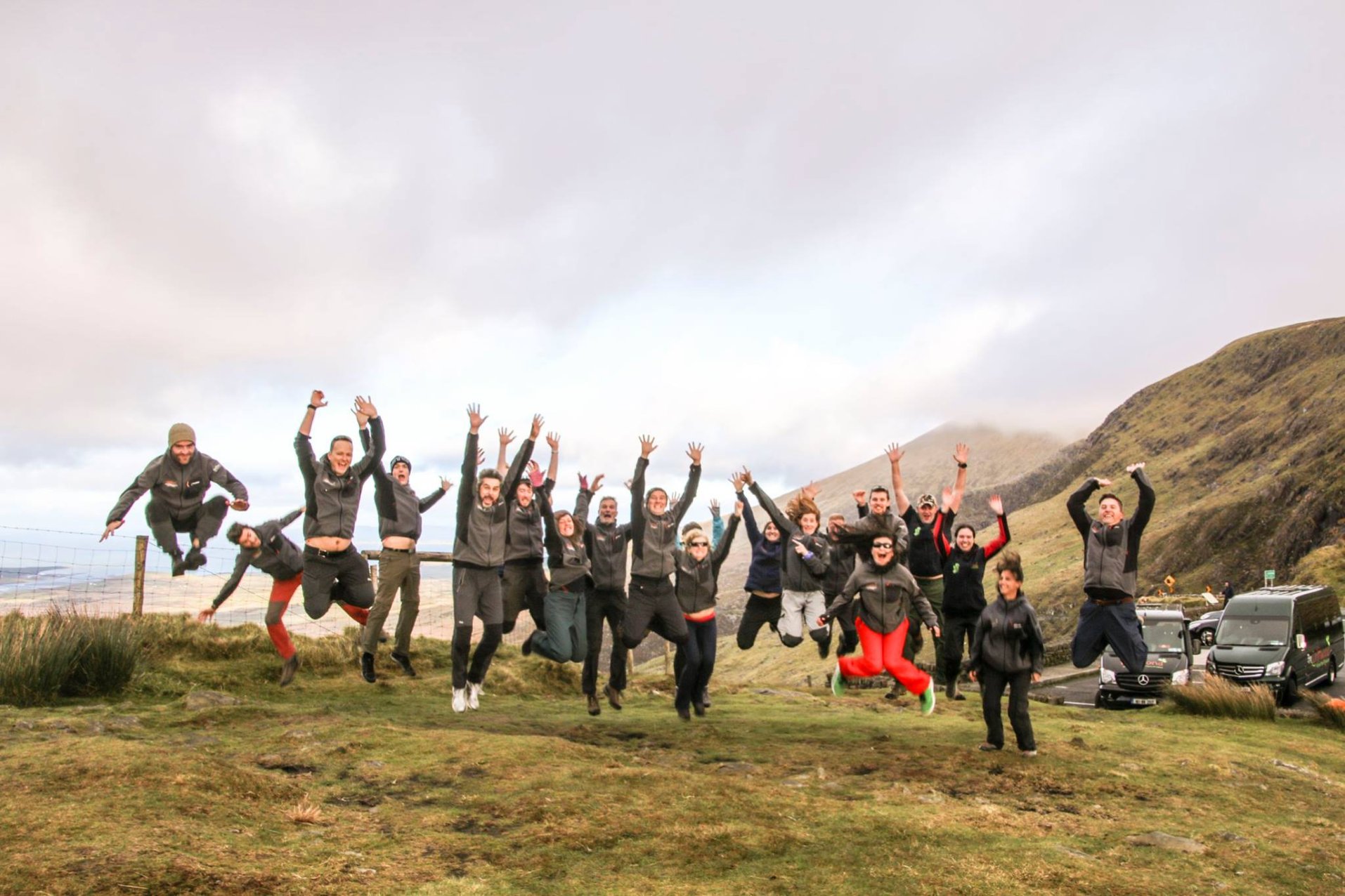 guides jumping in Kerry Jump for joy as a VagaGuide