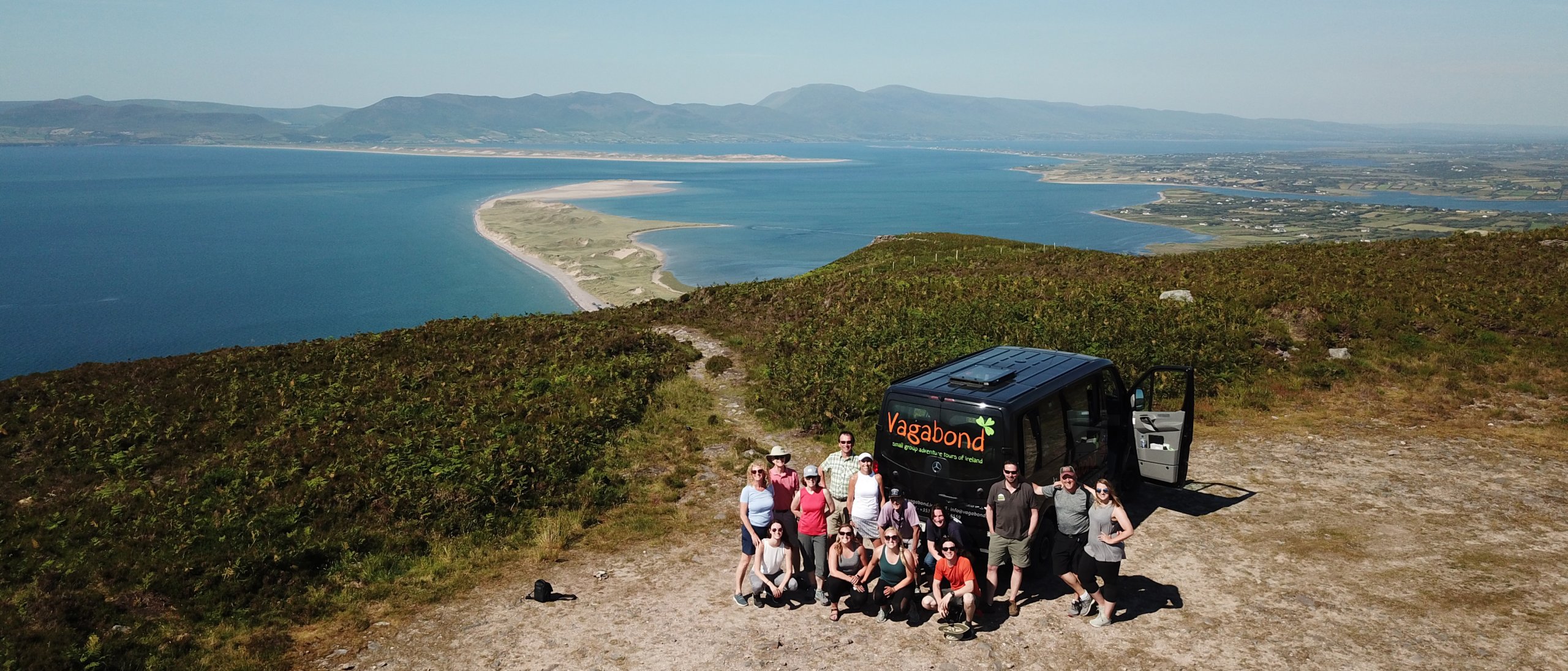 Vagabond tour group at a scenic spot in Ireland 