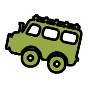 Hand-drawn icon of vehicle