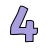 The number four icon