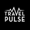 Travel Pulse logo white on black square
