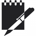 Pen and notepad icon