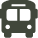 A black and white bus icon 