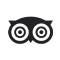 TripAdvisor owl logo icon in very very very dark grey