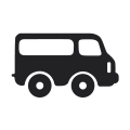 Black icon of a bus vehicle